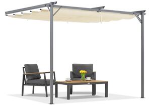 Tettoia per terrazza Santana crema 3x3m Garden Point