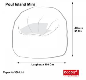Island pouf poltrona sacco rotonda in ecopelle