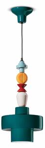 Lampada a sospensione catena multicolore di geometrie Collezione LARIAT Diametro ? 28x h 60 cm -1 x max 53W E27 interno COLORE verde