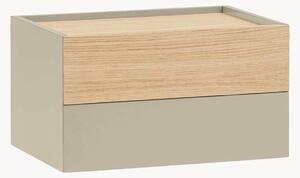 Comodino da parete in legno con cassetti Otto