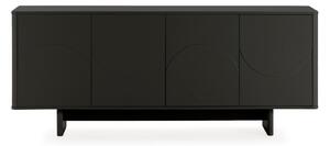 Cassettiera nera 180x75x40 cm Solei – MOME