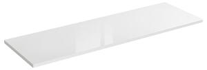 Piano Bagno 140 Cm Bianco Lucido Rovere Dorato Craft Mdf Pvc