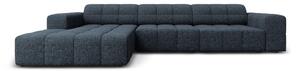 Divano angolare blu (angolo sinistro) Chicago - Cosmopolitan Design