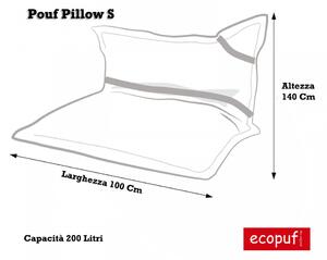 Cuscino s pouf poltrona sacco in poliestere design sfoderabile 100x140cm