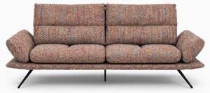 Divano Nexus Tessuto Bouclè Melange Multicolor - Schienali Mobili, Braccioli Ripiegabili