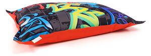 Cuscino s pouf poltrona sacco in poliestere design sfoderabile 100x140cm