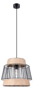 Lampada a sospensione BRILO 1xE27 15W acciaio/corda 137x35x35cm Sollux Lighting