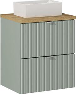 Set Da Bagno 50 Cm Con Piano E Lavabo Rettangolare Da Appoggio