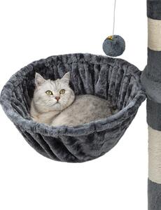 Lionto Set da 2 cucce per tiragraffi, superficie di riposo con robusto telaio in metallo e rivestimento in tessuto, diametro 40 cm, profondità 25 cm, grigio