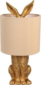 Clayre & Eef Lampada da tavolo Rabbit Ø 20x43 cm Poliresina color oro