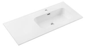 Lavabo Comad 100CM in Vetroceramica bianca 101x46x17CM