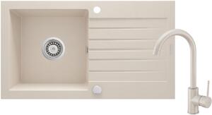Deante Zorba lavello con rubinetto beige/beige ZQZV5113
