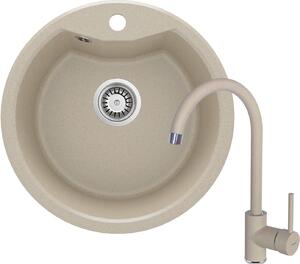Deante Fiesta Solis lavello con rubinetto sabbia/sabbia ZRSB7803