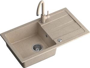 Quadron Go Max lavello con rubinetto beige/beige TQ7744GMBEZ