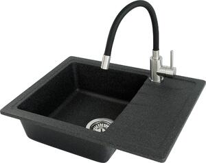 Deante Adel lavello con rubinetto grafite/acciaio ZLMZ211A