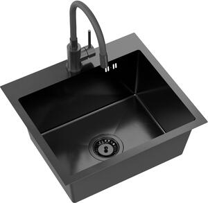 Quadron Luke lavello con rubinetto nero/nero ZH5045PVDBLM_3323503PVDBLM
