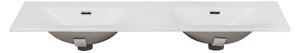 Comad SKY 120D lavabo doppio 121x46 cm in Vetroceramica bianca