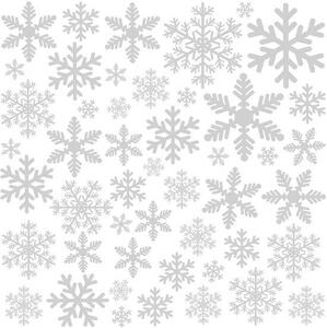 Adesivi invernali in PVC per finestre, 155 pezzi, bianchi, personalizzabili, per finestre, vetrine, porte, vetrine dei negozi