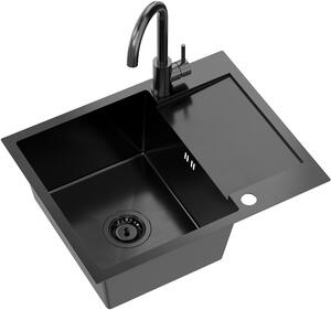 Quadron Luke lavello con rubinetto antracite/antracite ZH6048PVDBLM_3623500_PVDBLM