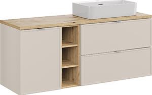 Mobile Bagno 140 Cm Rovere Artisan Cashmere Opaco Con Lavabo