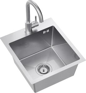 Quadron Luke lavello con rubinetto acciaio/acciaio ZH4045BS_3623500_BS