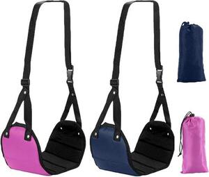 Materasso da viaggio e da lavoro - Set da 2 pezzi - Rosa-blu - Materasso ribaltabile