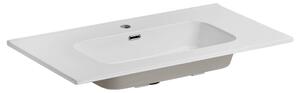 GO 90-8095 Lavabo in Vetroceramica 91 x 46 cm, bianco, lavabo per mobili
