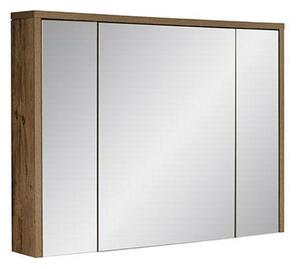 Mobile Bagno Con Specchio 100 Cm 3 Ante Rovere Huton Moderno