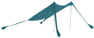 Outsunny Tenda da mare, riparo solare per campeggio, tela con 2 pali, tenda parasole esterna - dim. 215L x 200l x 200H cm