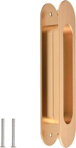 Set di maniglie per porte in alluminio - 2 pezzi - Finitura champagne - Modello moderno a doppia faccia - Per armadi, porte scorrevoli, mobili