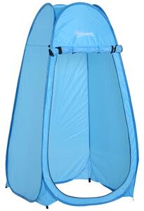 Outsunny Tenda da doccia pieghevole pop-up automatica istantanea armadio da cambio campeggio poliestere blu