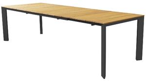 COPERNICO - struttura in alluminio verniciato bianco o antracite, piano in teak