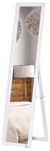 HOMCOM Specchio da Terra e Muro rettangolare specchio da pavimento per intero Armadio Camera dim. 37L x 37l x 154H cm Bianco