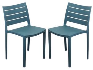 CABOT - set 2 sedie in polipropilene impilabile