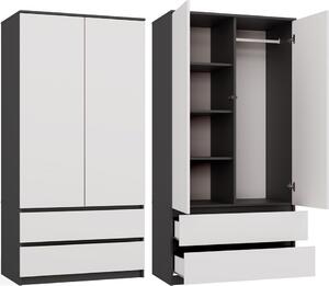 Armadio da ingresso 90 cm TAAVI - antracite / bianco