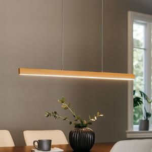 FISCHER & HONSEL Lampada a sospensione Shine-Wood, dimmerabile, Legno chiaro, Soggiorno / Sala da pranzo, Legno, Lampada a sospensione