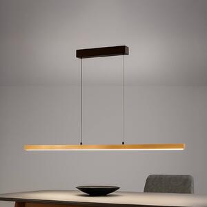 FISCHER & HONSEL Lampada a sospensione Shine-Wood, dimmerabile, Legno chiaro, Soggiorno / Sala da pranzo, Legno, Lampada a sospensione