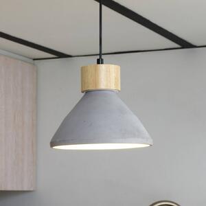 OSRAM Lampada a sospensione CONCRETE WOOD, dimmerabile, Alluminio / Grigio / Zincato, Soggiorno / Sala da pranzo, calcestruzzo / cemento, Giovanile, Lampada a sospensione