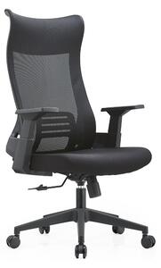 Sedia da ufficio Casa Dolce LEOS, nera, 69x67x114-124 cm, girevole e regolabile in altezza, meccanismo a farfalla, portata 100 kg