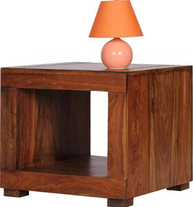 Wohnling Tavolino Sheesham massiccio 50 x 50 cm in legno massiccio; WL1.216