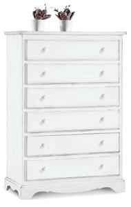 KENDRA - cassettiera in legno massello cm 97 x 49 x 140 h