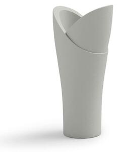 Vaso a colonna per piante Fiorite a cascata ASSIA Dimensioni 40x31x h 85 cm - Peso 5,21 Stile vivace e moderno colore Argento