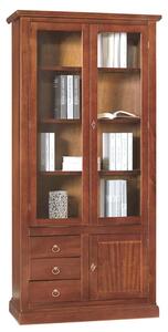 KAITLYNN - mobile con vetrina in legno massello