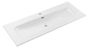 Lavabo Comad Fly 120 2TH DP 121x46 cm Vetroceramica bianca