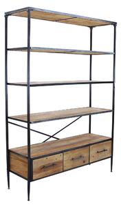NELLO - libreria in legno e acciaio