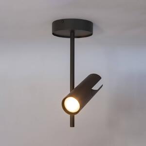 SIGMA Faretto da soffitto Leda 1, verde oliva, a 1 luce, acciaio, altezza 34 cm