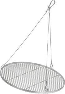 BBQ-Toro griglia in acciaio inox rotonda Ø 70 cm, griglia per barbecue con sospensione a corda, griglia sospesa