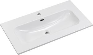 Lavabo d'arredo in Vetroceramica Comad FLY 81x46 cm bianco lucido