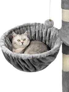 Lionto Set da 2 cucce per tiragraffi, superficie di riposo con robusto telaio in metallo e rivestimento in tessuto, diametro 40 cm, profondità 25 cm, grigio chiaro