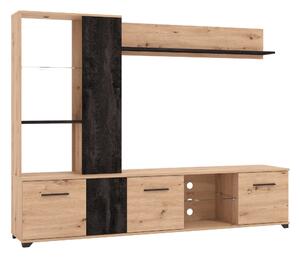 PAULIE - parete attrezzata soggiorno quattro ante moderna minimal in legno